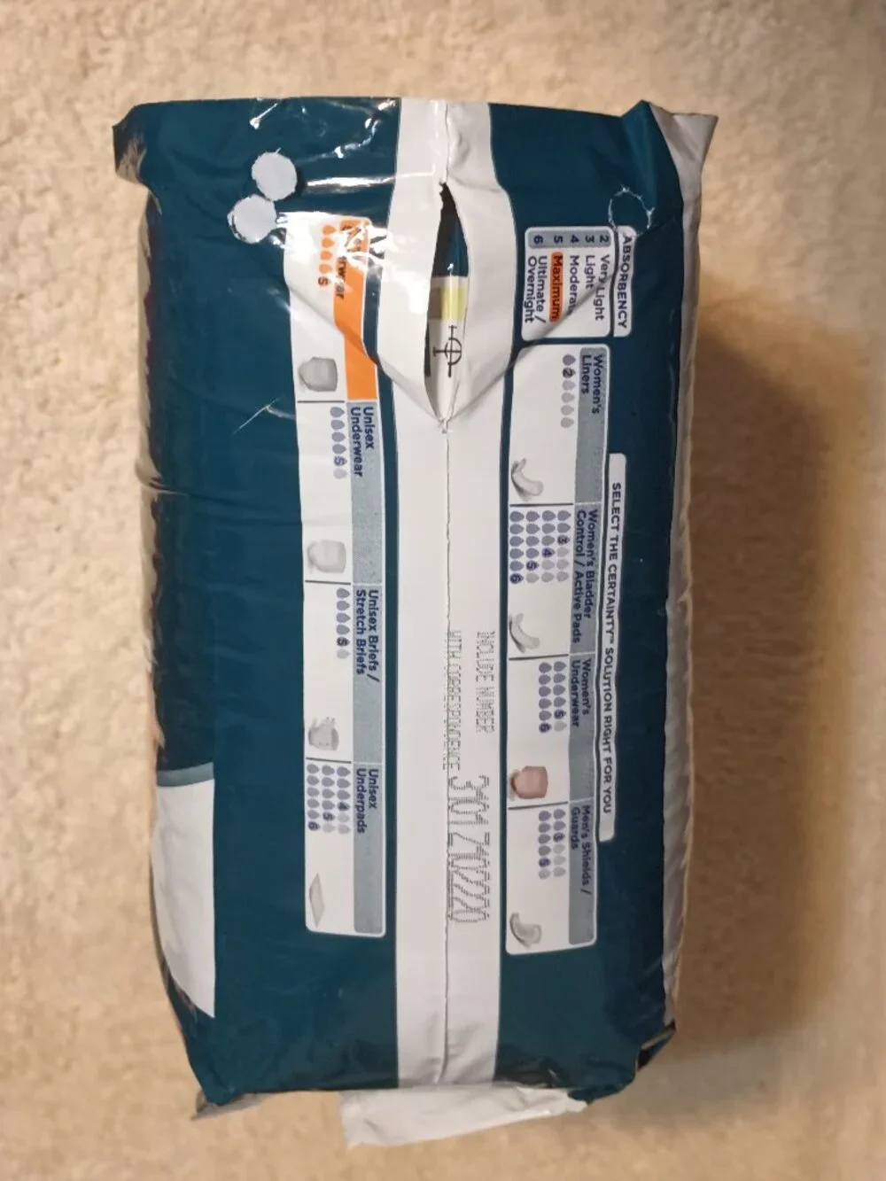 NWT ~ Walgreens' Certainty Men's ComfortLux Underwear Size:  Large, 18 ct. pkg.